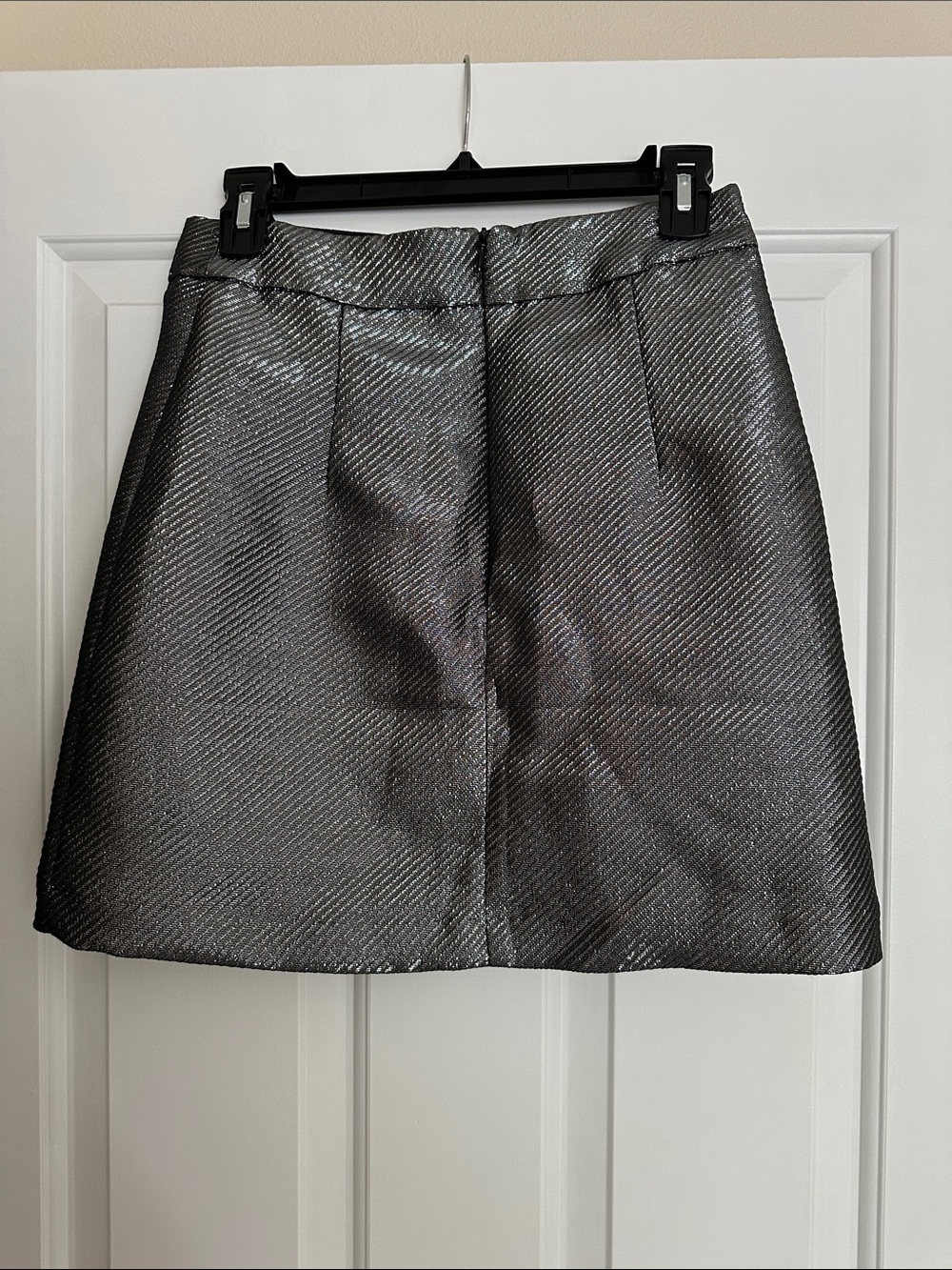H&M Metallic Gray A-Line Skirt